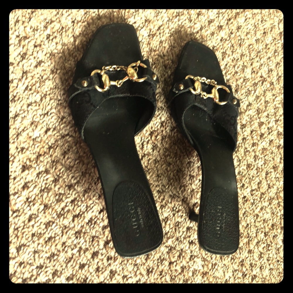 Gucci open toe heels